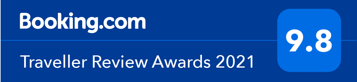 Booking.com Traveller Review Awards 2021 9.8 rating